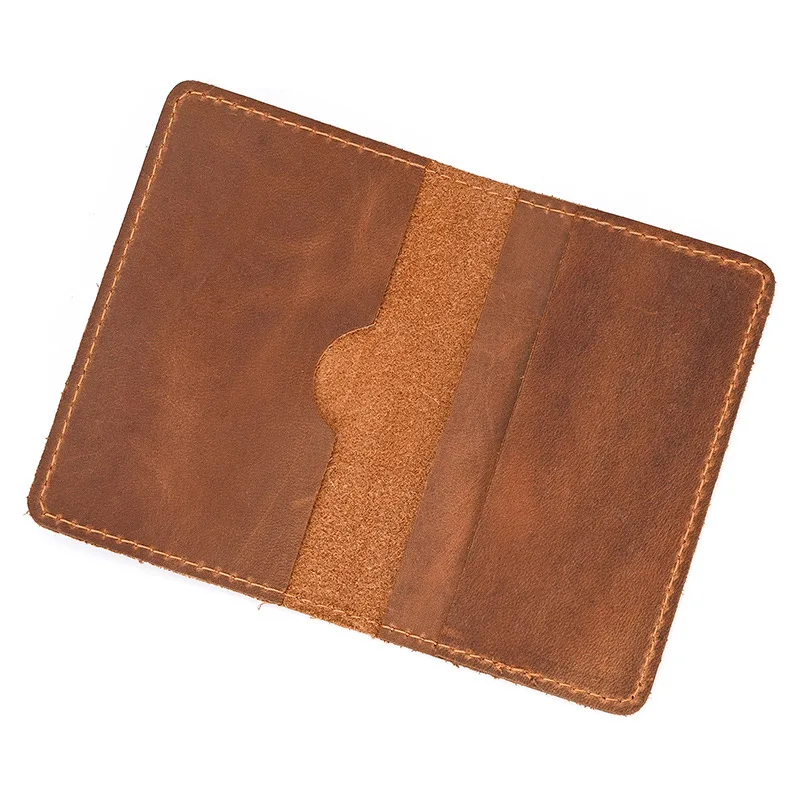 Genuine Leather Card Holder Purse ID Card Real Leather Card Case Clutch Wallets Slots for Men Women Mini Slim Short Purse