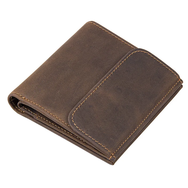 Vintage Crazy Horse Real Leather Credit Card Holder Wallet Mens Cowhide Slim ID VIP Photo Cards Bags Small Change Coins Pouches - Image 2