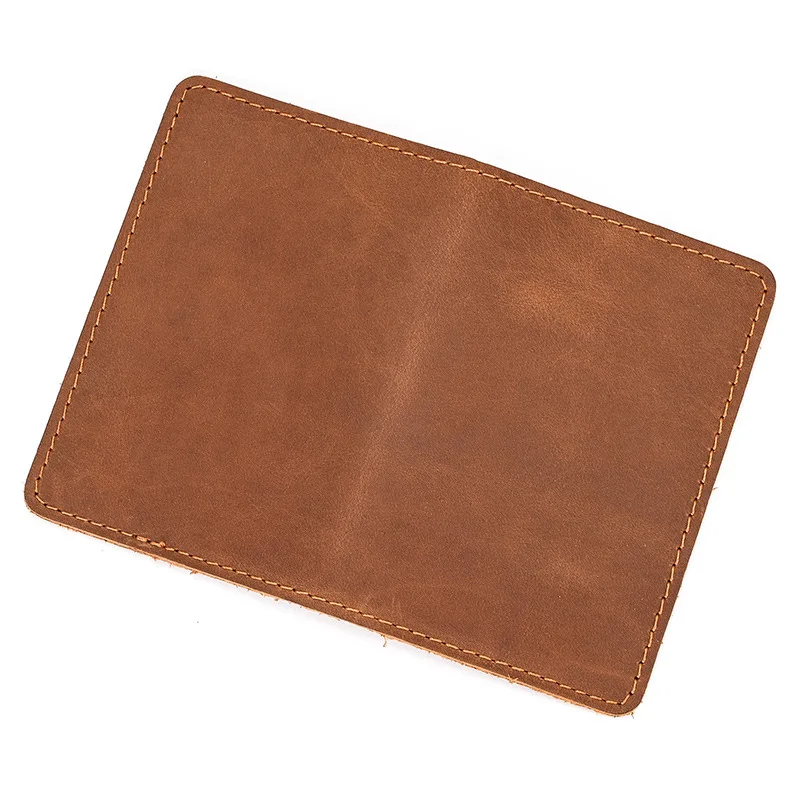 Genuine Leather Card Holder Purse ID Card Real Leather Card Case Clutch Wallets Slots for Men Women Mini Slim Short Purse - Image 3